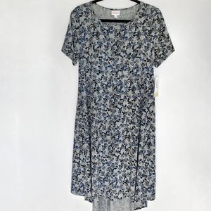 Disney x LuLaRoe Collab Minnie Mouse Carly Dress Medium Heather Grey 10-12 NEW